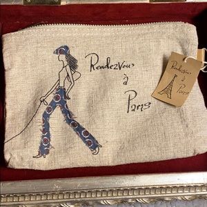 New w tag from Paris small makeup or jewelry bag